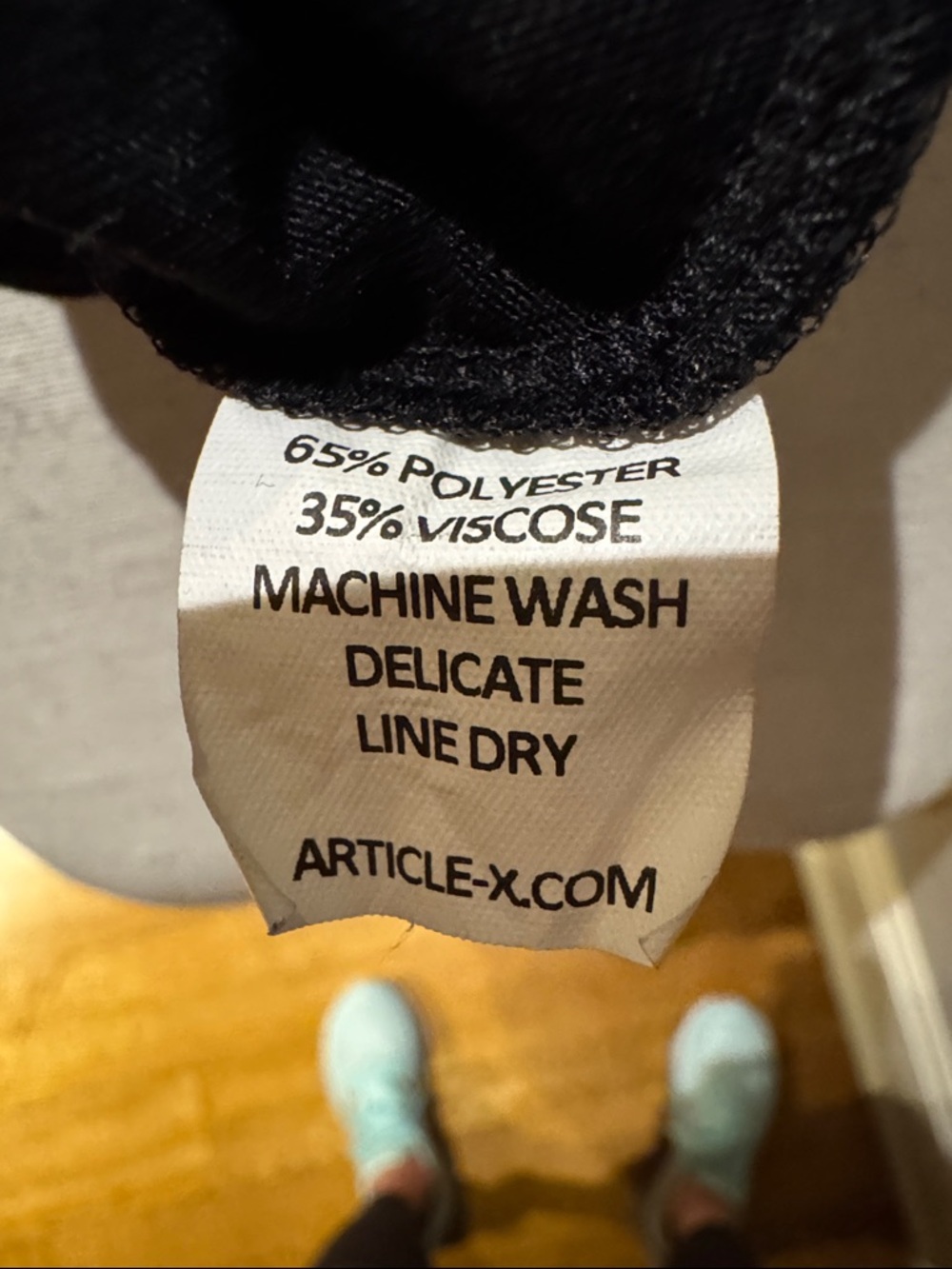 Article X Distressed Black Tee Shirt Small Grunge Raw Hem Short Sleeve Top - Picture 11 of 11